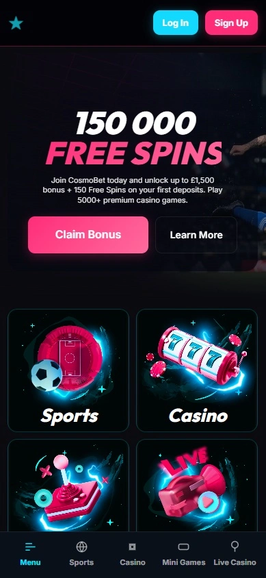 CosmoBet mobile app preview